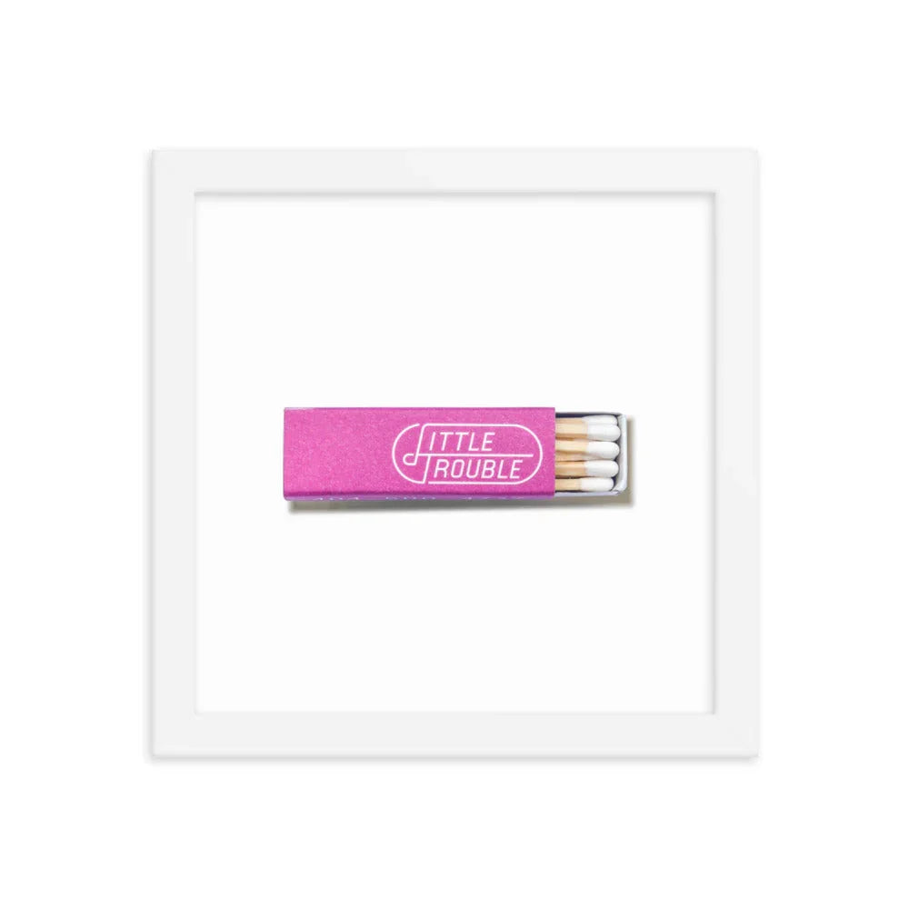Little Trouble Framed Print matchbook photos