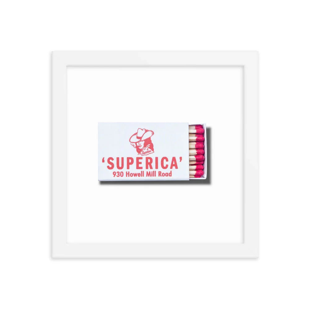 ‘Superica’ Framed Print matchbook photos