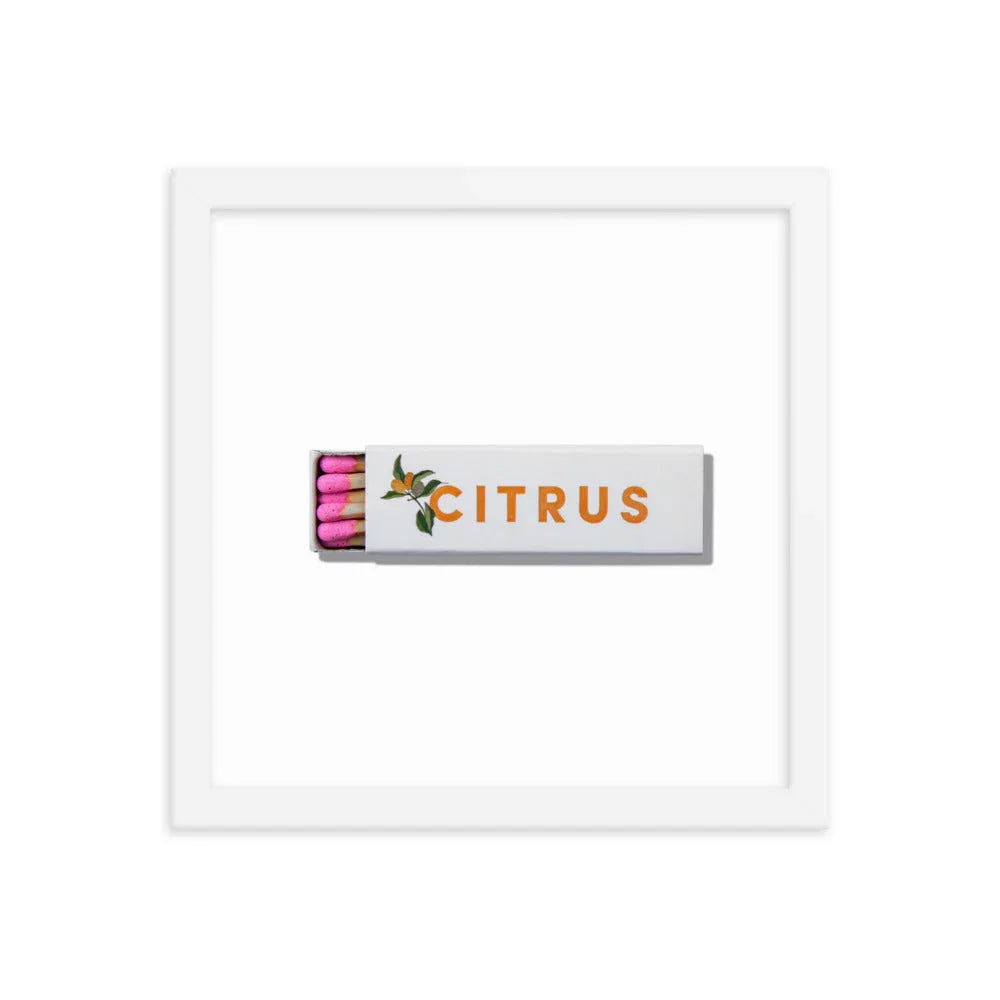 Citrus Club Framed Print matchbook photos