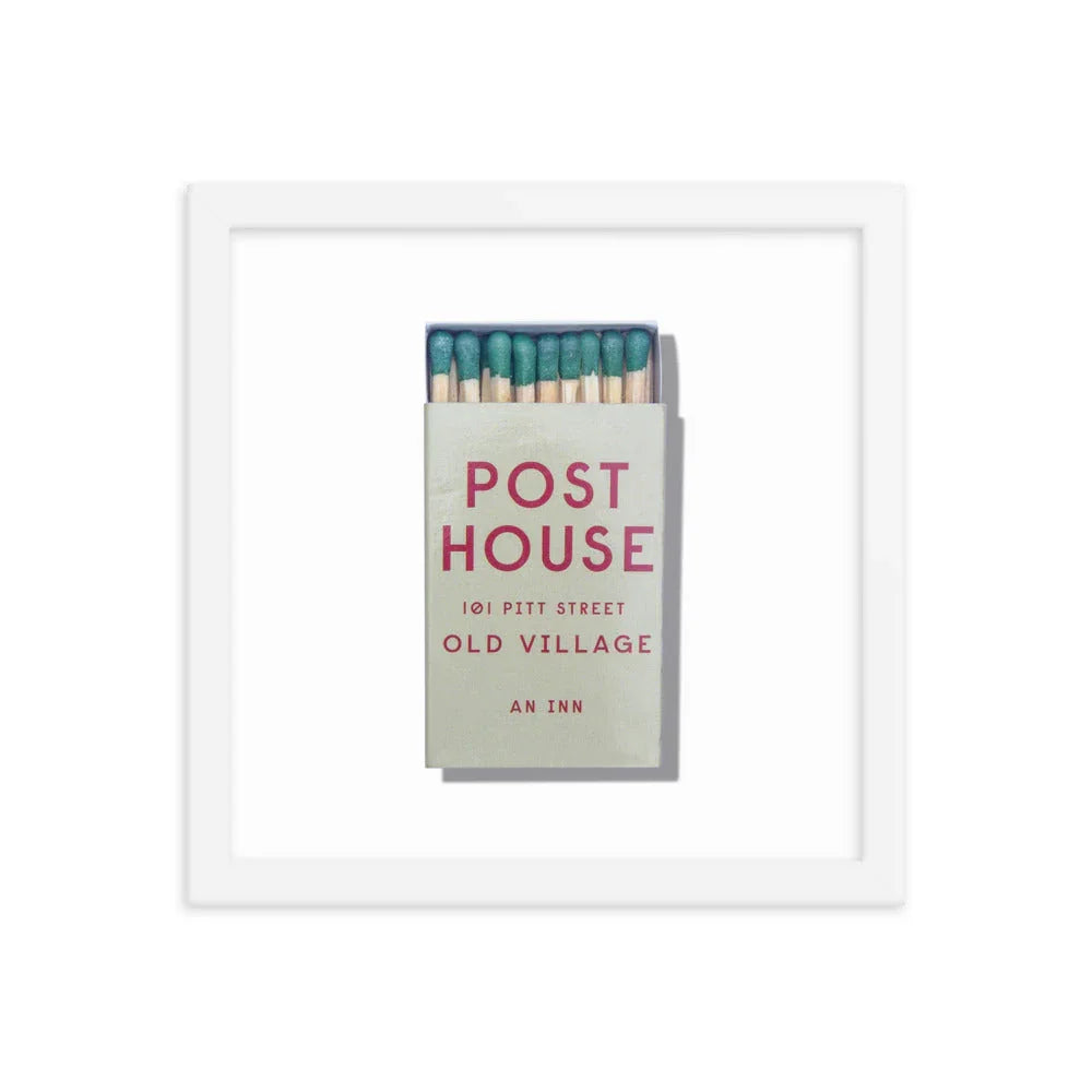 Post House Framed Print matchbook photos