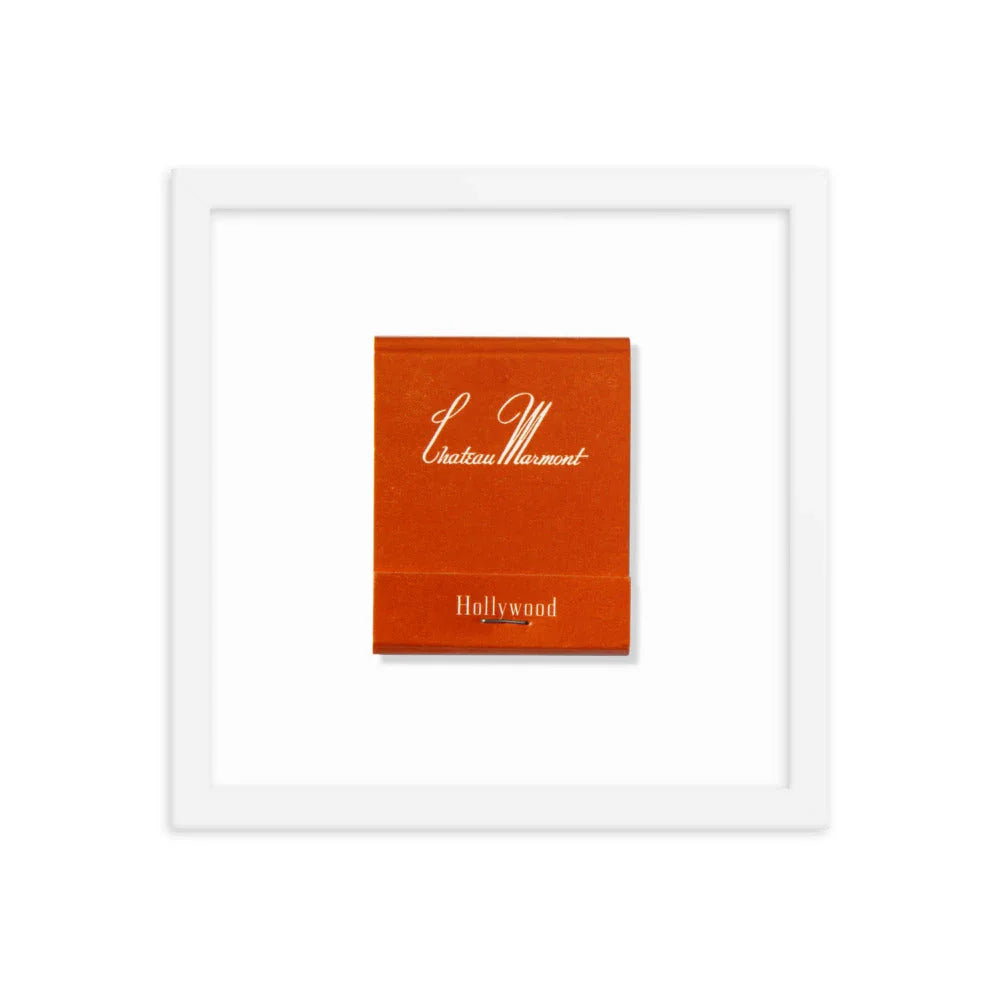 Chateau Marmont Hollywood Framed Print matchbook photos