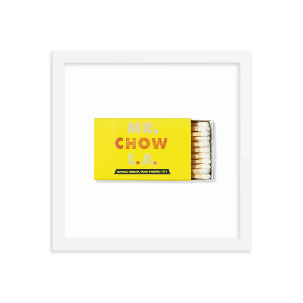 Mr. Chow Framed Print matchbook photos