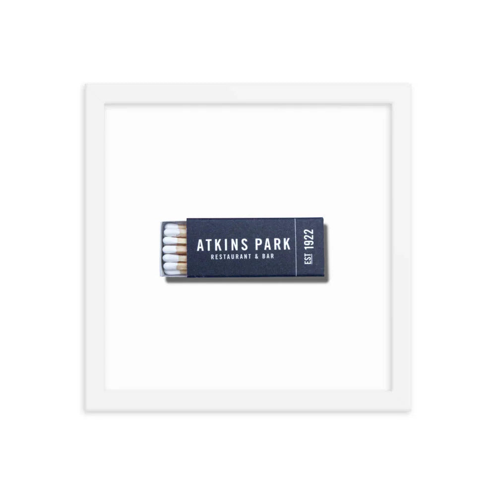 Atkins Park Framed Print matchbook photos