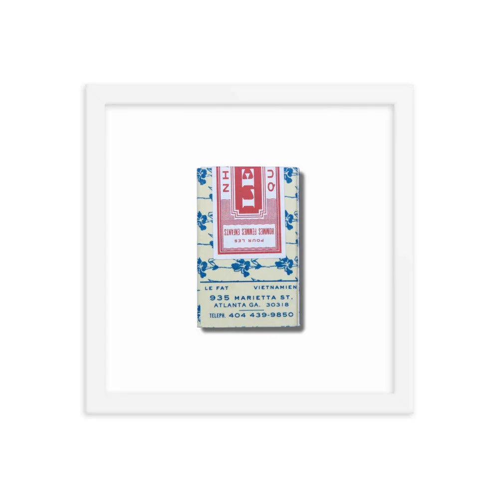 Le Fat Framed Print matchbook photos