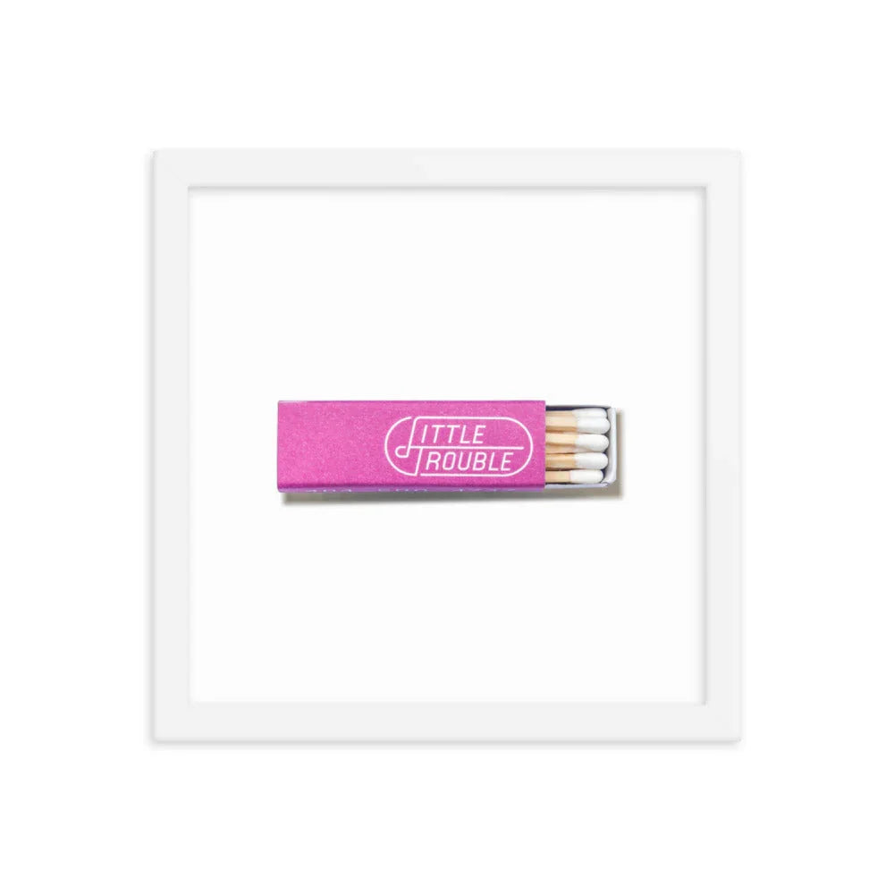 Little Trouble Framed Print matchbook photos