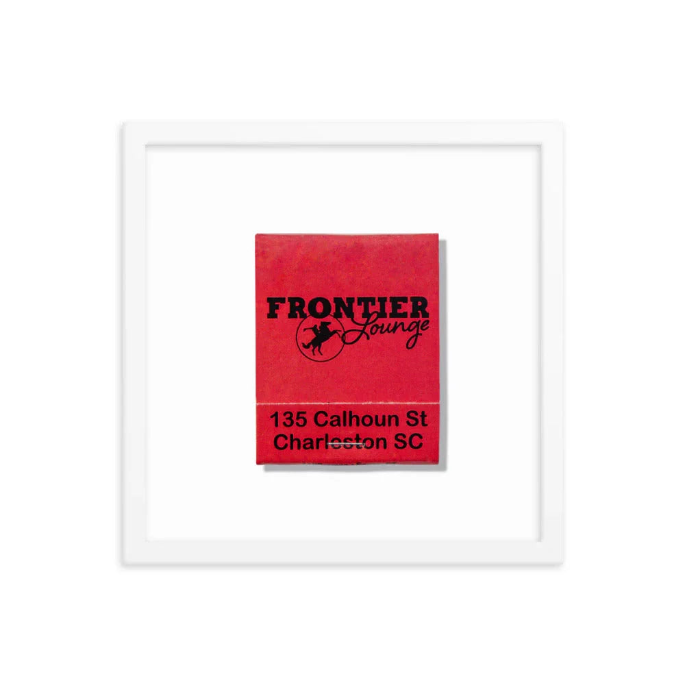 Frontier Lounge Framed Print matchbook photos