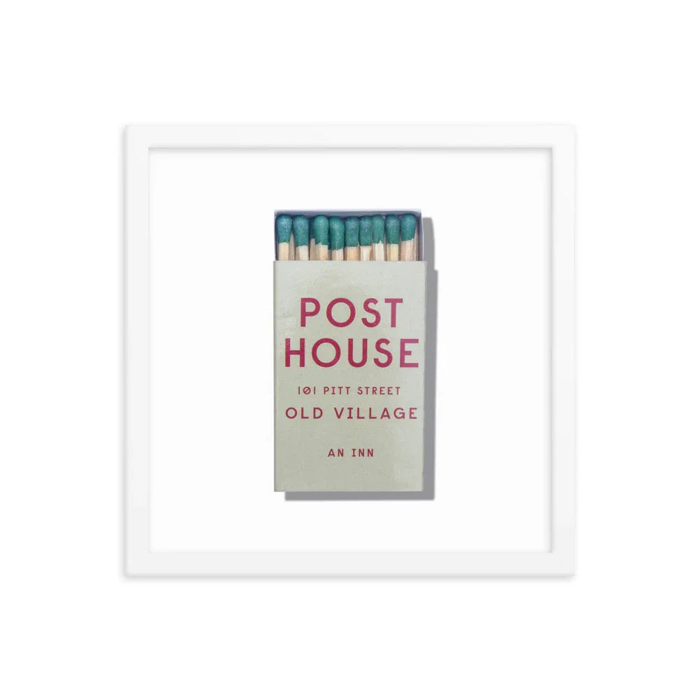 Post House Framed Print matchbook photos