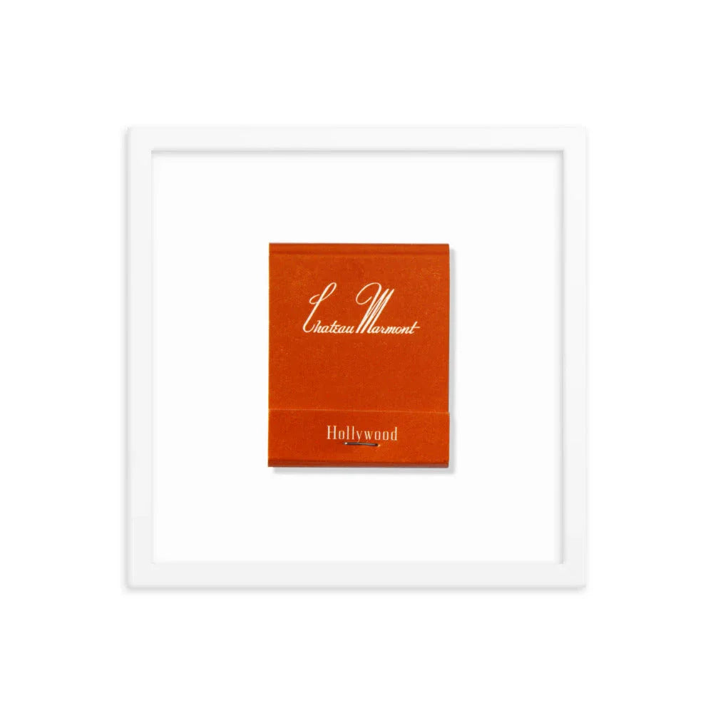 Chateau Marmont Hollywood Framed Print matchbook photos