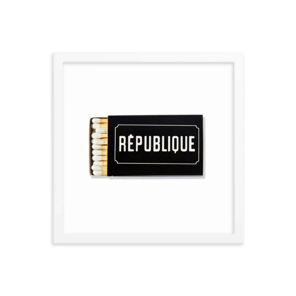 Republique Framed Print matchbook photos