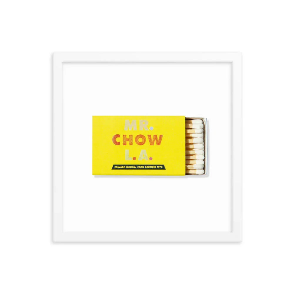 Mr. Chow Framed Print matchbook photos