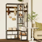 Corner Entryway Coat Rack & Shoe Bench - House Of Avana