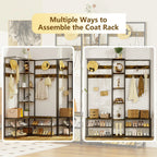 Corner Entryway Coat Rack & Shoe Bench - House Of Avana