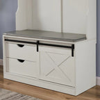 Farmhouse Entryway Bench with Coat Rack - House Of Avana