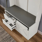 Farmhouse Entryway Bench with Coat Rack - House Of Avana