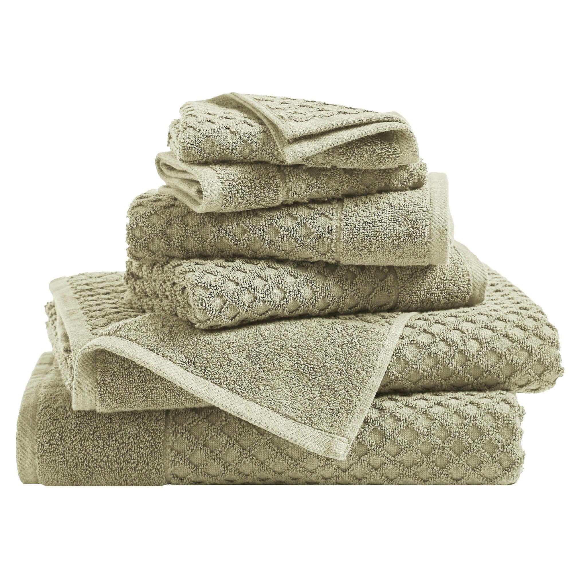 Cotton Diamond Waffle Weave Bath Towel Set - Grayson Collection Great Bay Home