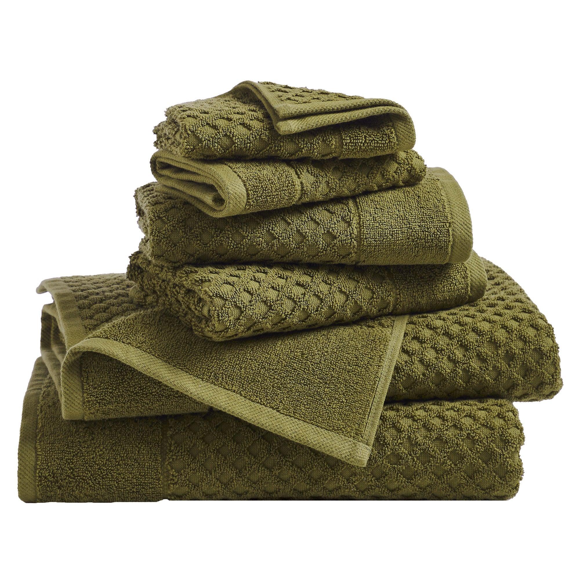 Cotton Diamond Waffle Weave Bath Towel Set - Grayson Collection Great Bay Home