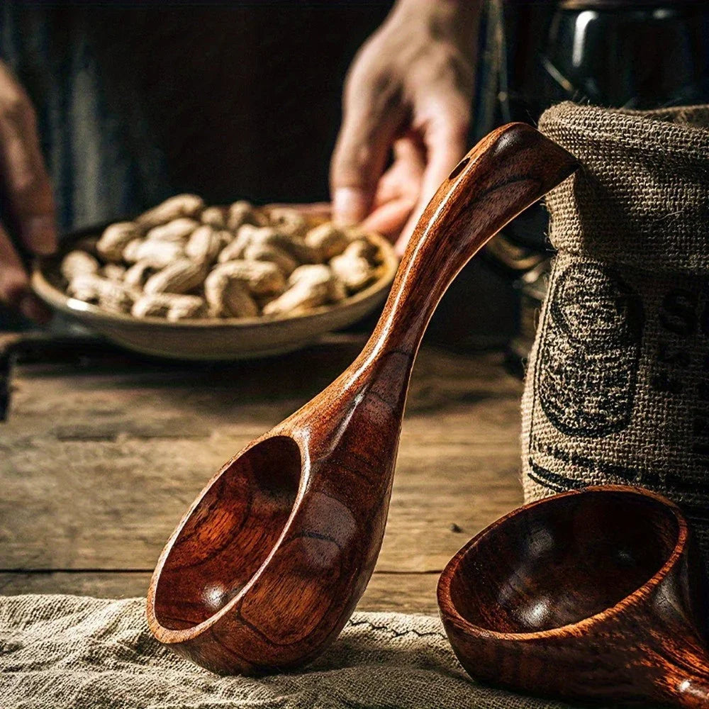 [Ergonomic Kitchen Spoon] 1pc Kitchen Spoon - Ergonomic Handle, Durable Construction | Non-Slip Grip, Compact Design for Precise Measuring, Scooping, Serving - Ideal for Baking, Cooking, Soup Serving - Safe for Home & Profess House Of Avana