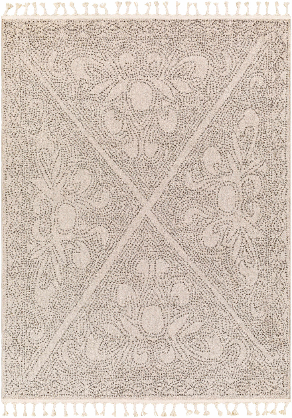 Birdwood Cream & Brown Area Rug Hauteloom