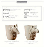 Espresso Cup - 3D Handle Ceramic Wood Ash 6Oz