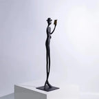 European Cabinet - Black Modern Tv Stand, side view - House Of Avana
