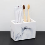 European Style 5-piece Bathroom Accessory Set with Faux Marble Design - Includes Soap Dispenser,... - House Of Avana