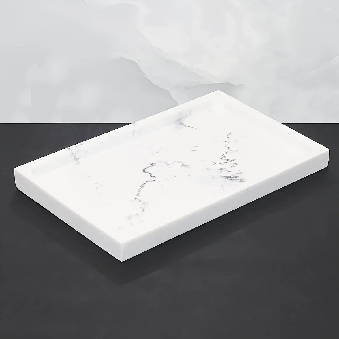 European Style 5-piece Bathroom Accessory Set with Faux Marble Design - Includes Soap Dispenser,... - House Of Avana