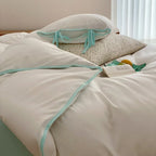 Evangeline Pastel Bow Tie Twill Bedding Set / Blue Ever Lasting