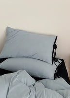 Evangeline Pastel Bow Tie Twill Bedding Set / Green Ever Lasting