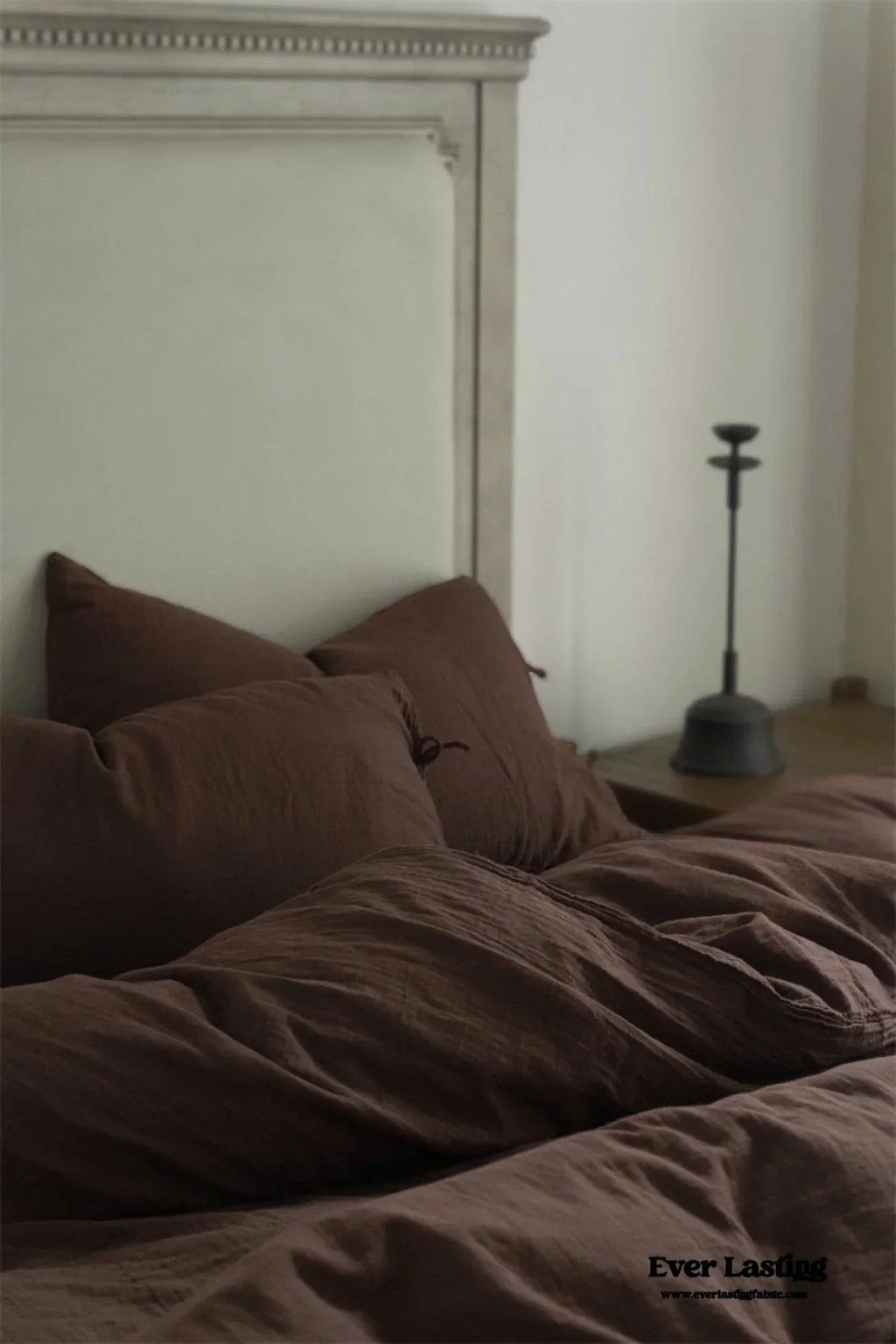 Evelyn Retro Double Gauze Bedding Set / Chestnut Brown