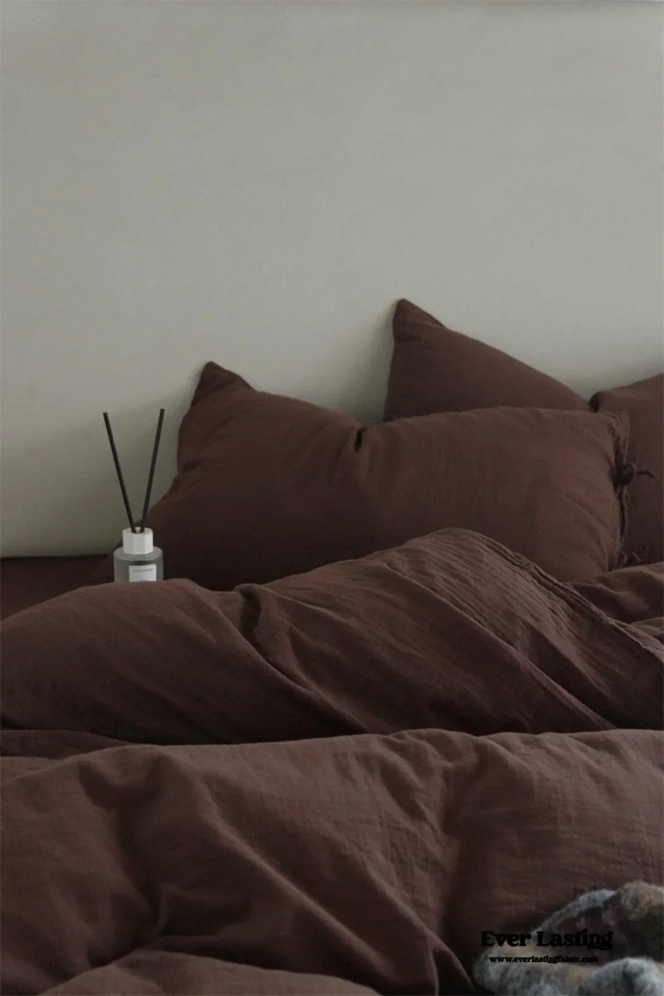 Evelyn Retro Double Gauze Bedding Set / Chestnut Brown