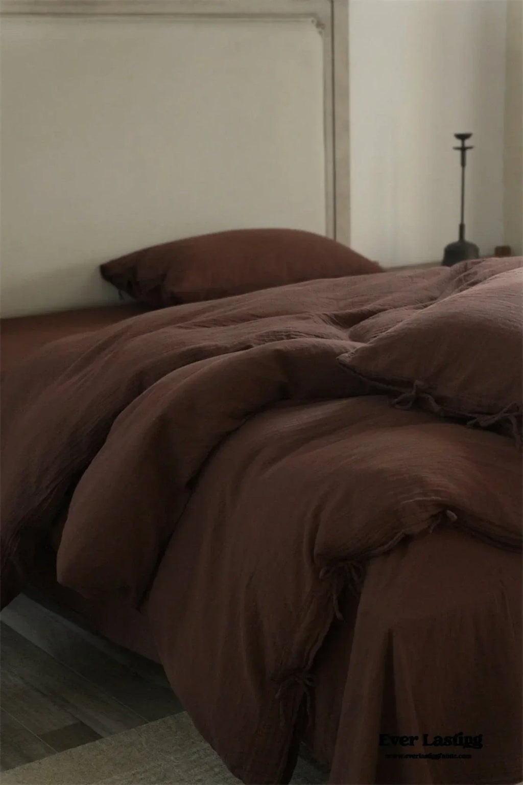 Evelyn Retro Double Gauze Bedding Set / Chestnut Brown