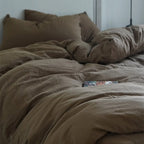 Evelyn Retro Double Gauze Bedding Set / Chestnut Brown