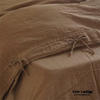 Evelyn Retro Double Gauze Bedding Set / Chestnut Brown