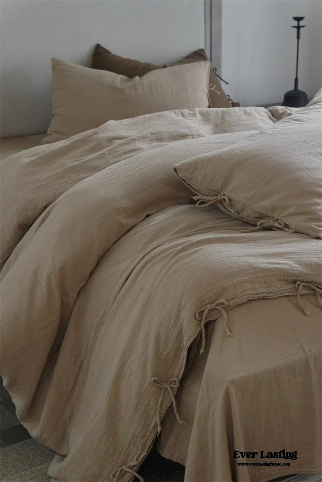Evelyn Retro Double Gauze Bedding Set / Chestnut Brown