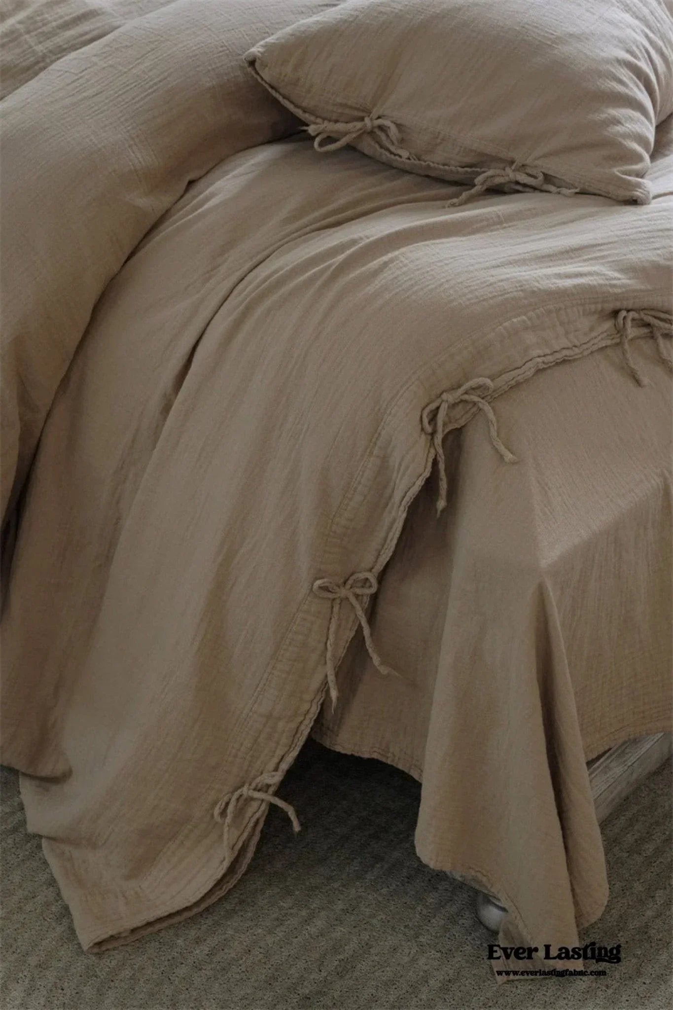 Evelyn Retro Double Gauze Bedding Set / Chestnut Brown