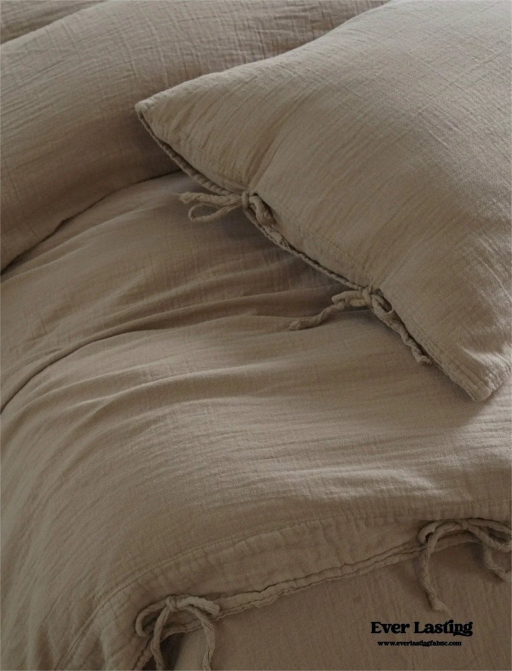 Evelyn Retro Double Gauze Bedding Set / Chestnut Brown