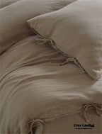 Evelyn Retro Double Gauze Bedding Set / Chestnut Brown