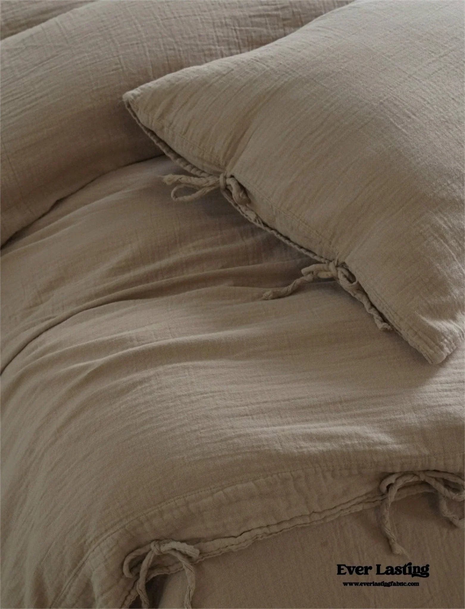 Evelyn Retro Double Gauze Bedding Set / Chestnut Brown