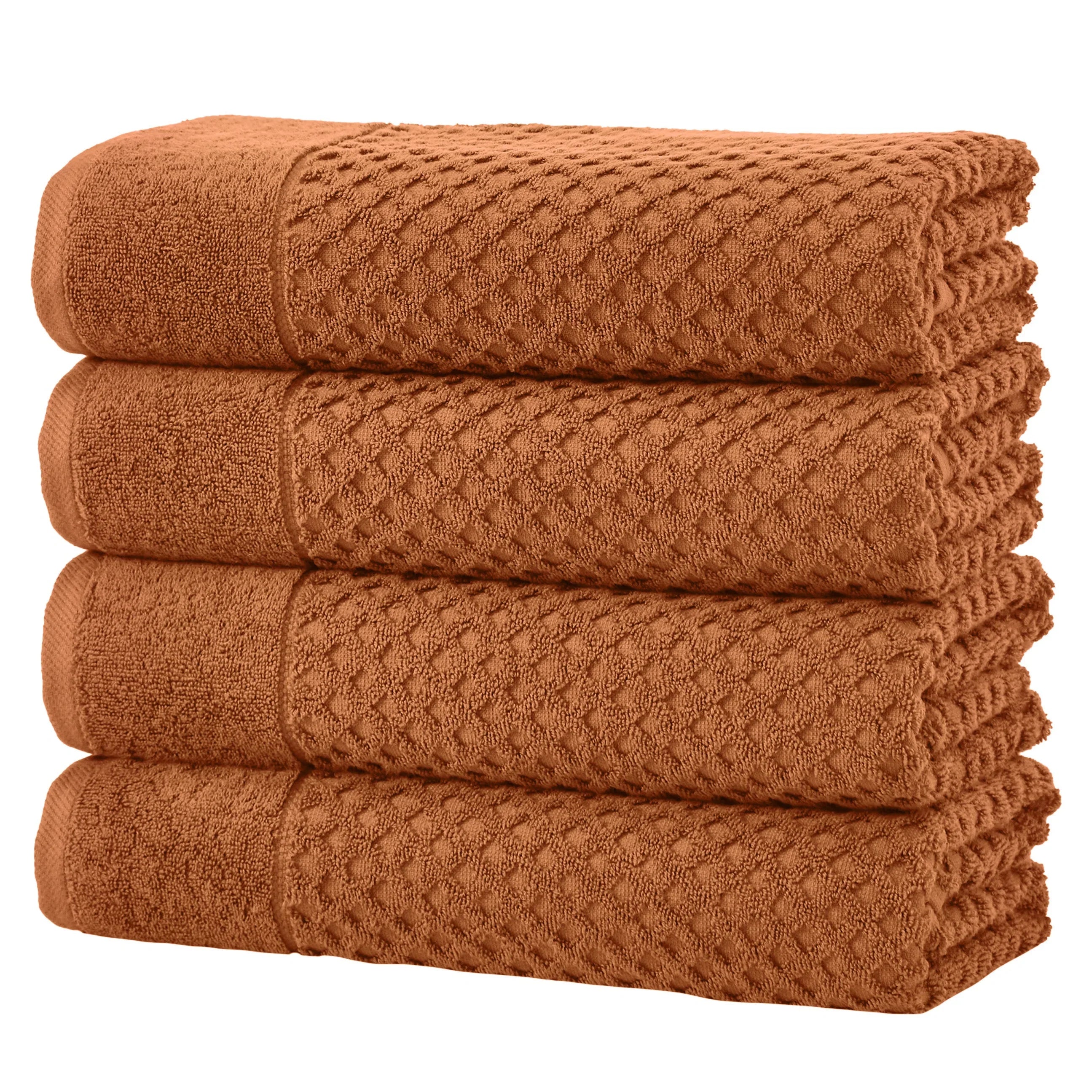Cotton Diamond Waffle Weave Bath Towel Set - Grayson Collection