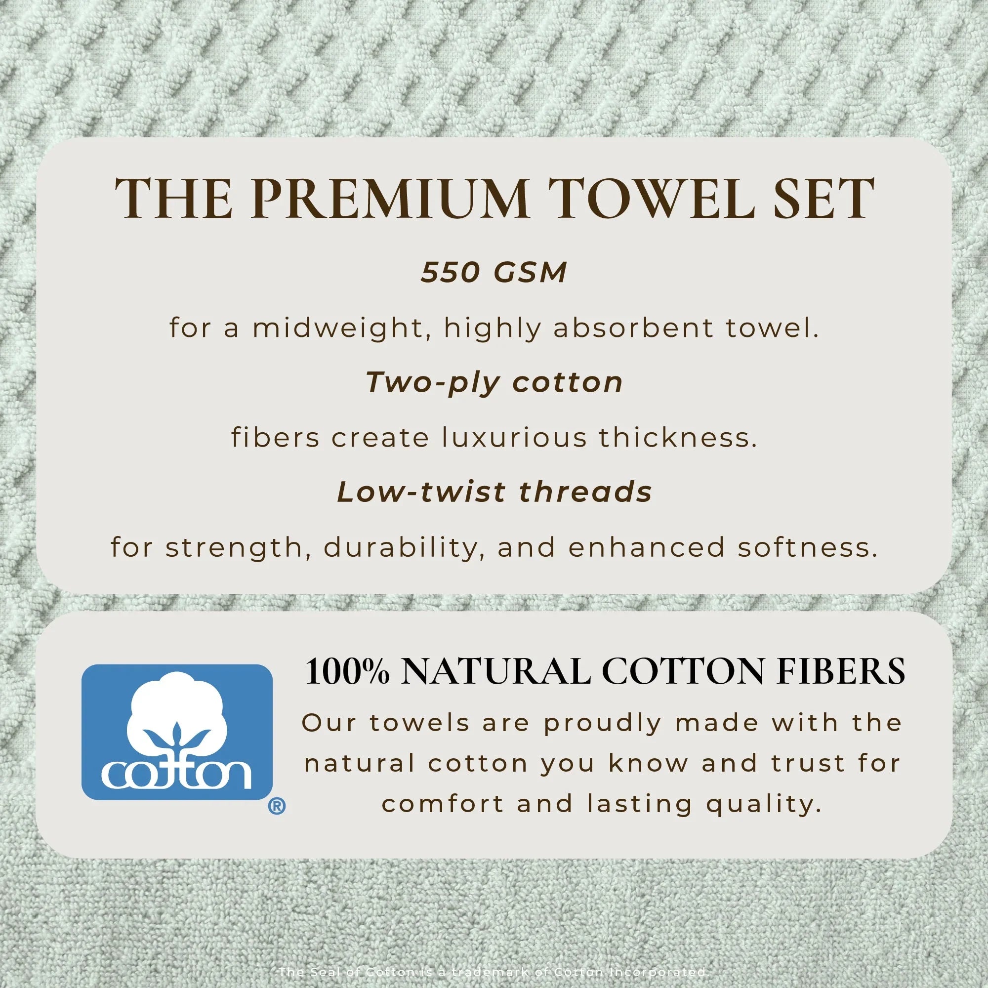Cotton Diamond Waffle Weave Bath Towel Set - Grayson Collection