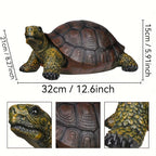 1pc Exquisite Turtle Statue Decoration, Resin Handicraft, Artistic Simulation Animal Sculpture, Suitable For Outdoor Gardens, Courtyards, Ponds - Independence Day Decoration, Weather-Resistant, Durable, And Colorful Decoratio House Of Avana