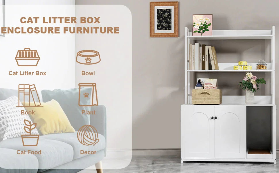 Extra Large Cat Litter Box Enclosure - House Of Avana