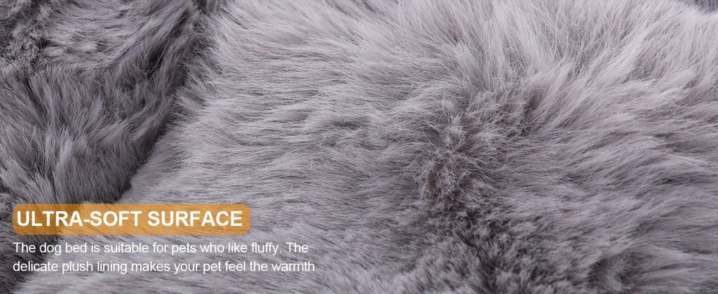 Extra Large Orthopedic Dog Bed - Luxurious Plush Faux Fur Kennel, Bite-resistant, Dirt-repellent and... - House Of Avana [[SKU:HOA-SCU-475]]