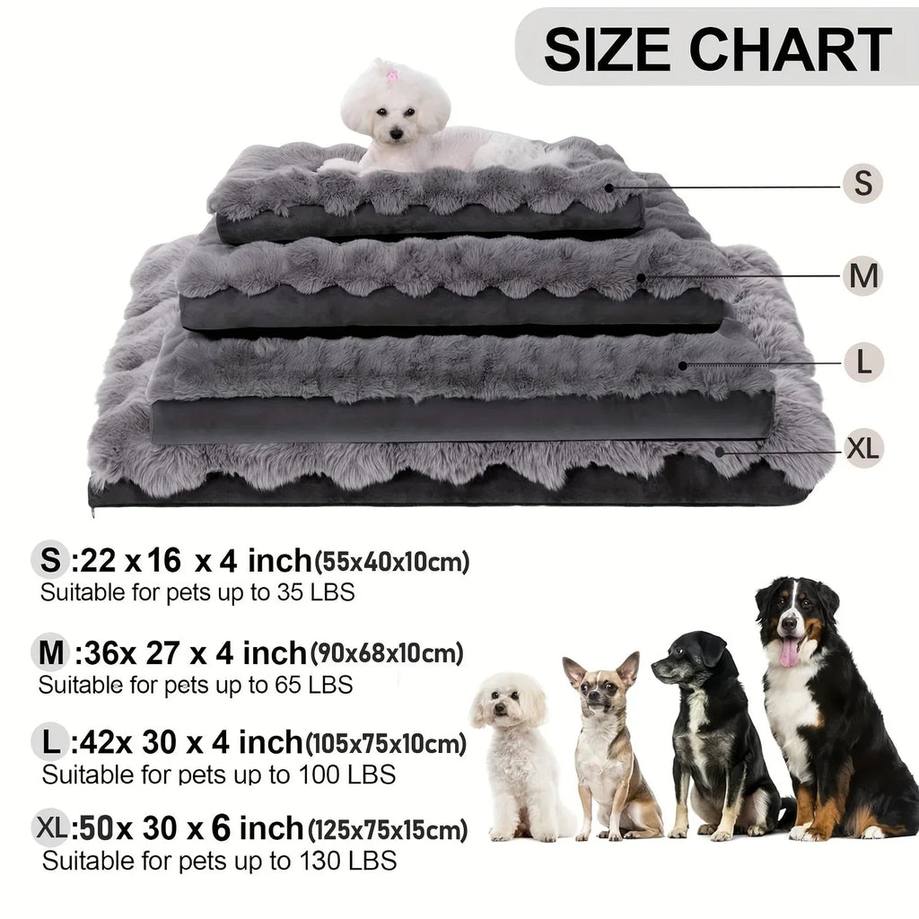 Extra Large Orthopedic Dog Bed - Luxurious Plush Faux Fur Kennel, Bite-resistant, Dirt-repellent and... - House Of Avana
