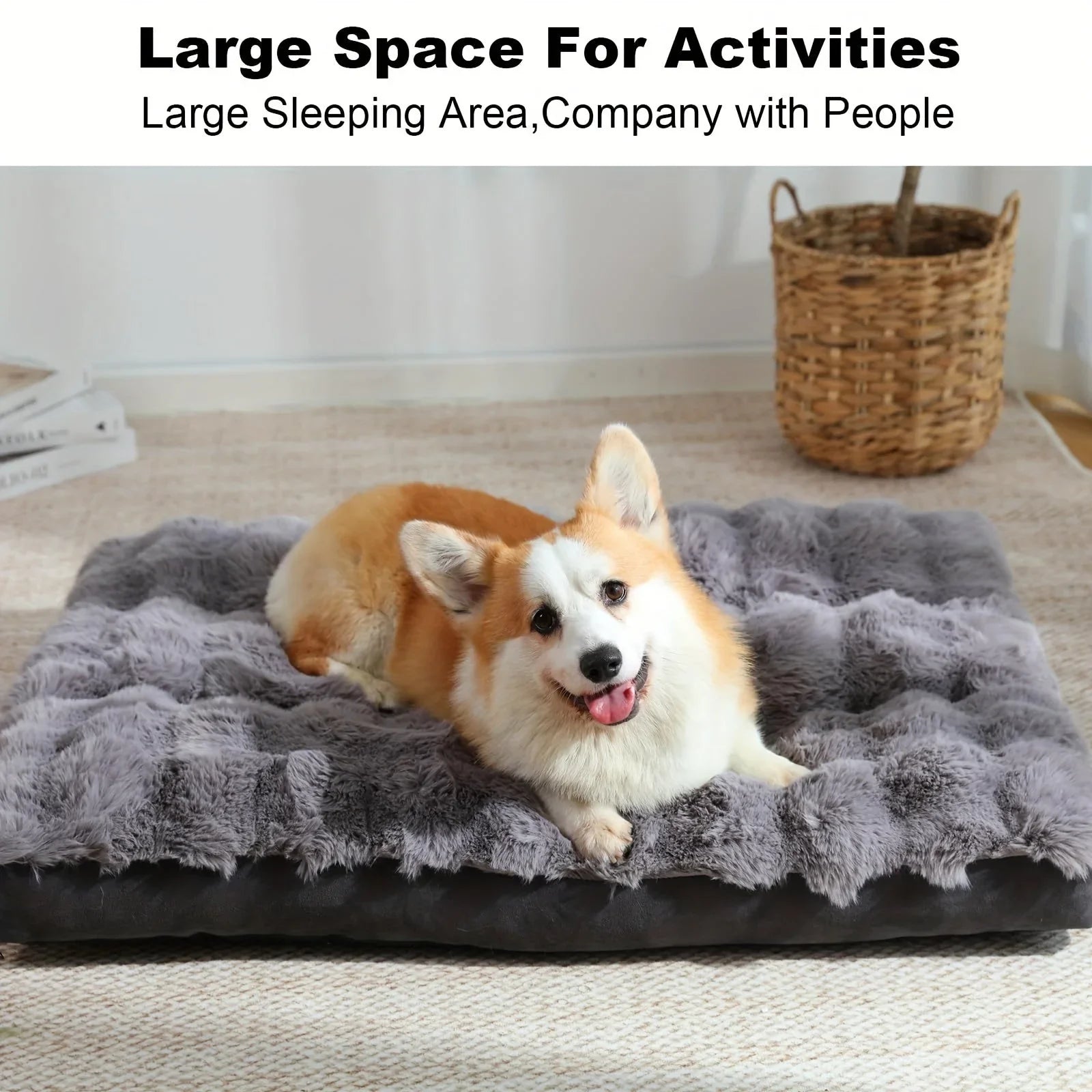 Extra Large Orthopedic Dog Bed - Luxurious Plush Faux Fur Kennel, Bite-resistant, Dirt-repellent and... - House Of Avana
