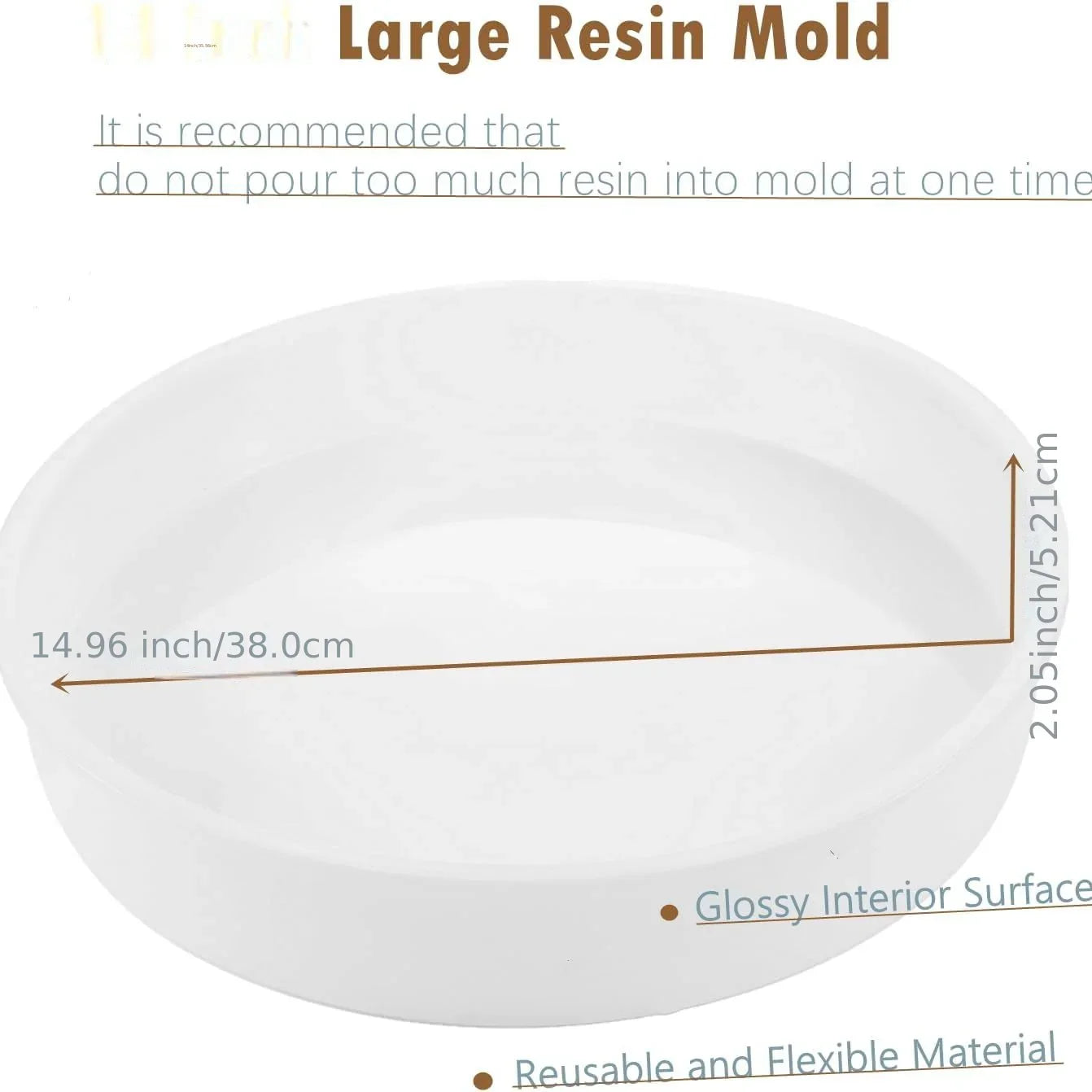 Extra Large Oversize Resin Molds, 14inch Large Charcuterie Board Resin Silicone Mold, Large Round Mold... - House Of Avana