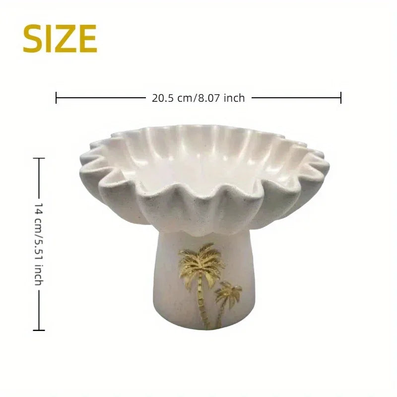 Decorative Tray - Ramadan Coconut Trees Wooden Small