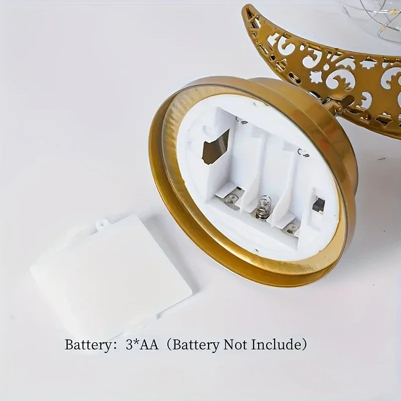 Night Light - Golden Crescent Moon LED