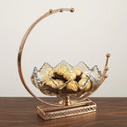 Gold Decor Bowl - Lotus Design Centerpiece