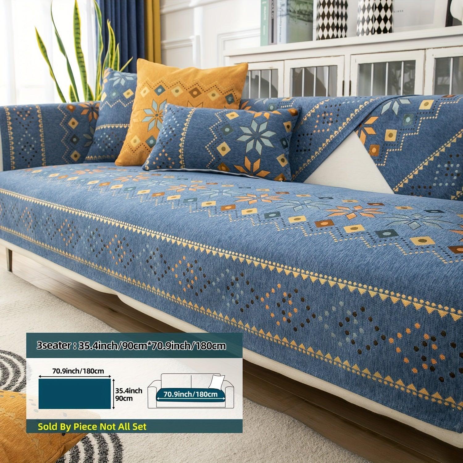 Stylish Bohemian Chenille Slipcovers for Couches topspet